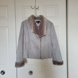 Suede fur coat